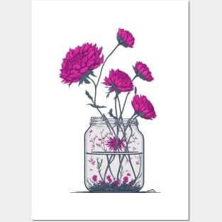 Aien Flowers in a Mason Jar Posters and Art